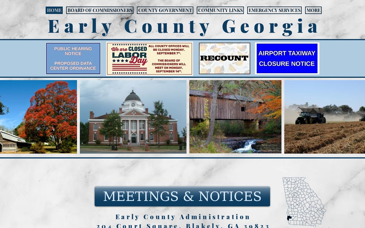 Early County arrest warrant government contact page