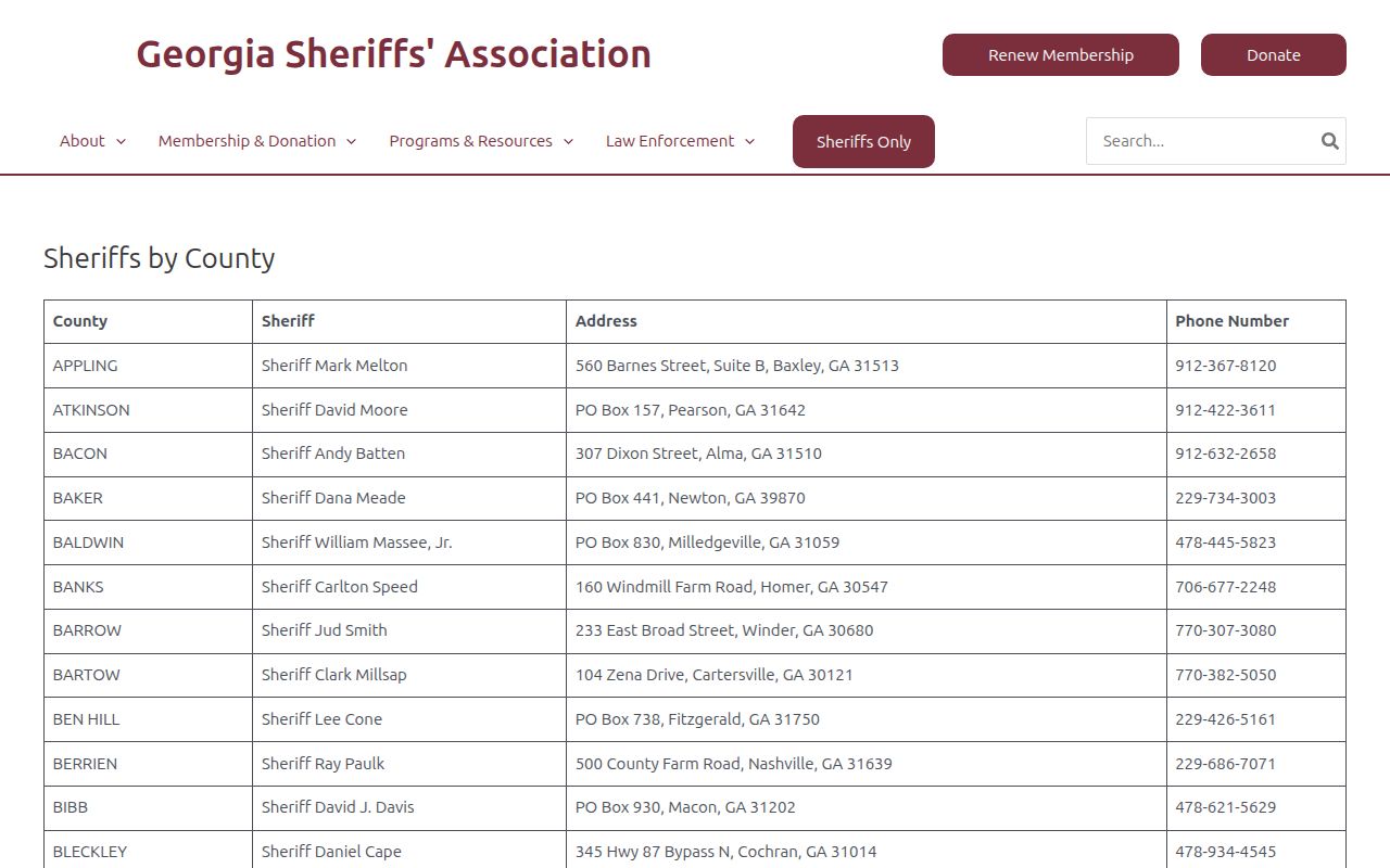 Early County traffic warrant sheriff contact